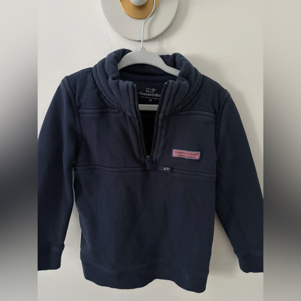 Vineyard Vines Kids Navy Quarter-Zip Sweatshirt size 3T